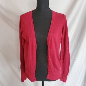 Red cardigan